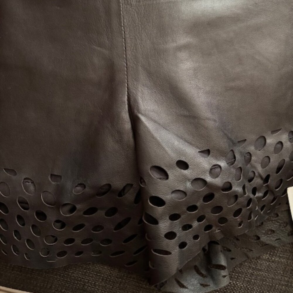 Faux Leather Shorts with Cut outs - Picture 5 of 5